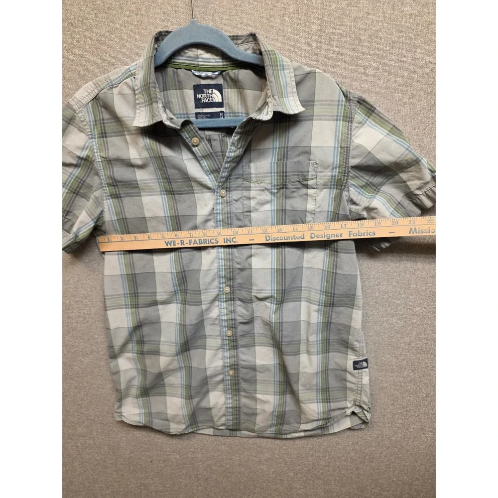 Vintage The North Face Mens Plaid Short Sleeve Button Up Shirt Medium